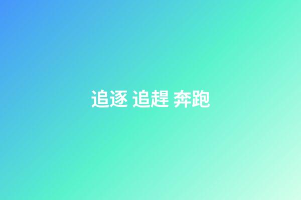 追逐 追趕 奔跑